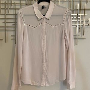 H&M Western Studded Buttondown Shirt Size 12